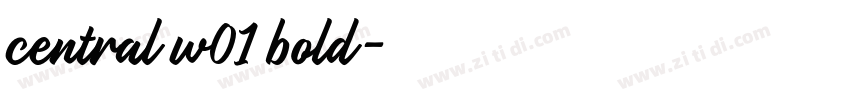 central w01 bold字体转换